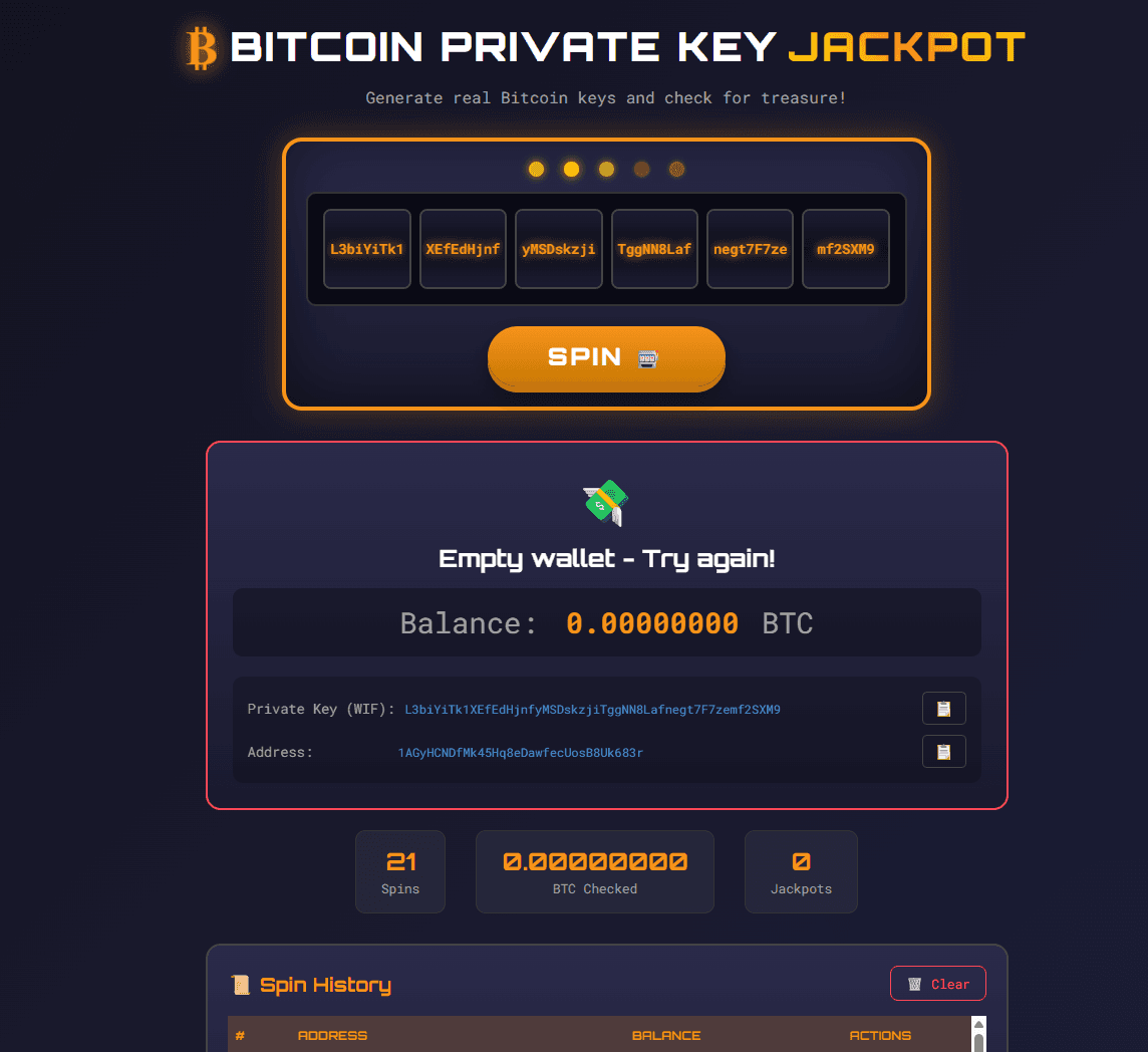 Bitcoin Private Key Jackpot