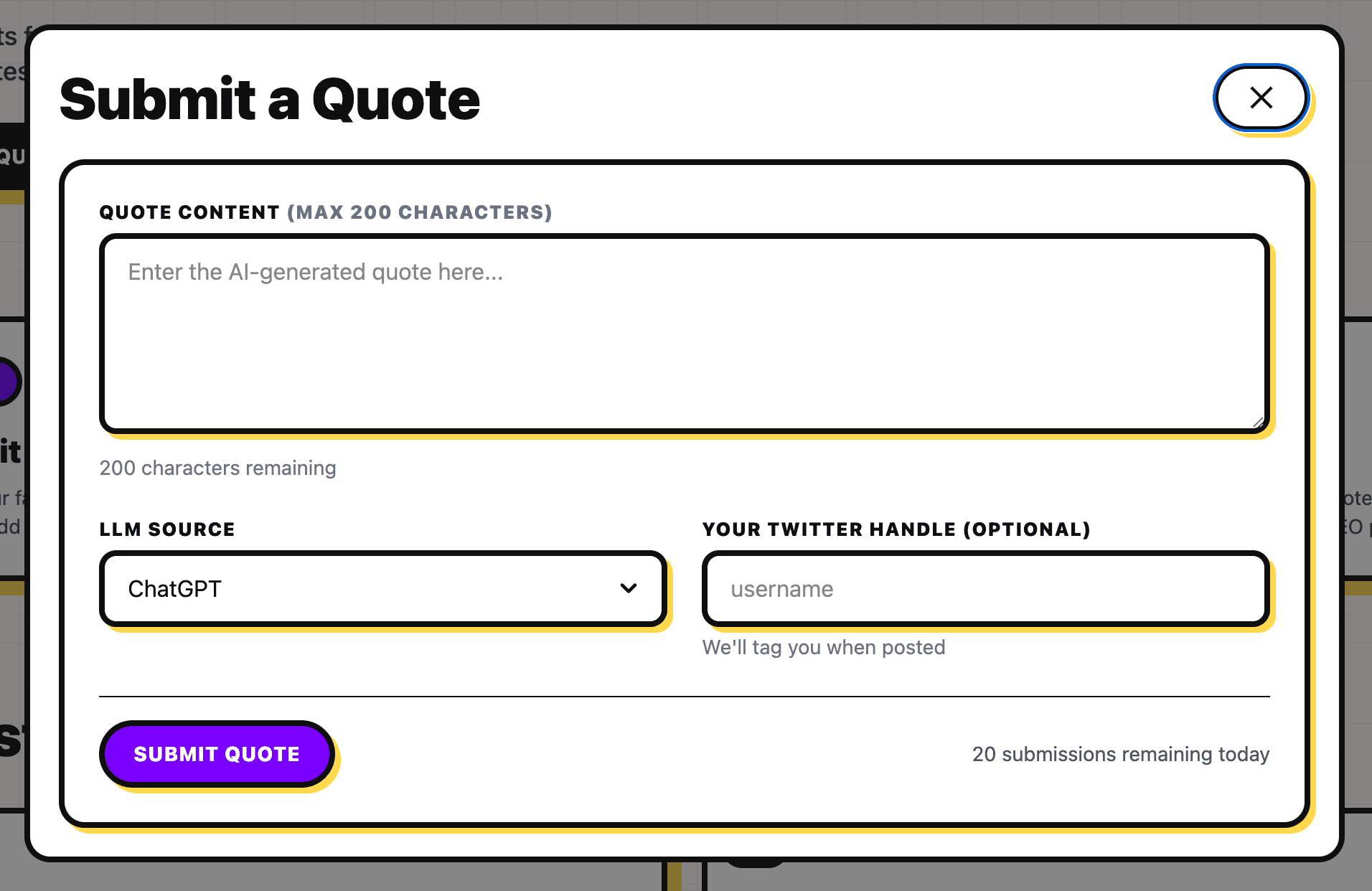 LLM Quotes screenshot 2